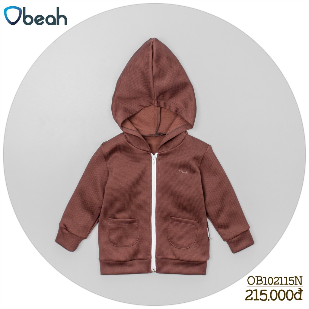 Obeah Áo Jacket cotton tổ ong 3 màu Fullsize 56 đến 99 cho bé yêu từ 0 đến 24 tháng