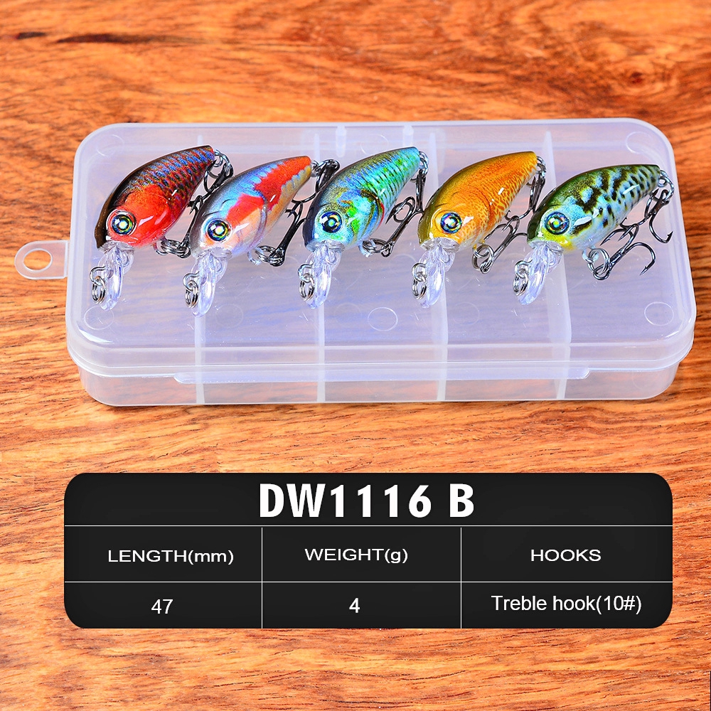 13 Hộp Crankbait Popper Mồi cứng bằng nhựa với Lưỡi câu sắc bén Giải quyết Bionic Mồi 3D Mắt chống ăn mòn Bơi lội Wobblers Thả mồi câu cá biển kháng mồi