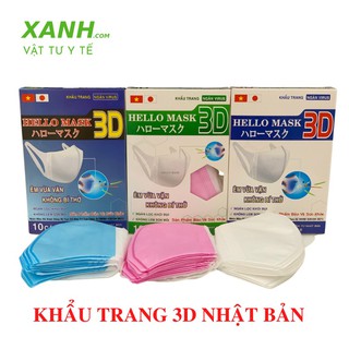 KHẨU TRANG 3D HELLO MASK (HỘP 10 CÁI)
