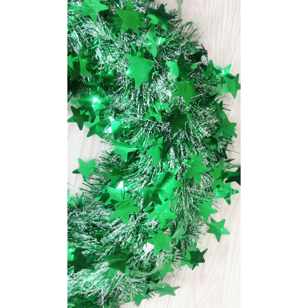 Vòng Nguyệt Quế Kim Tuyến Xanh - Vòng trang trí Noel