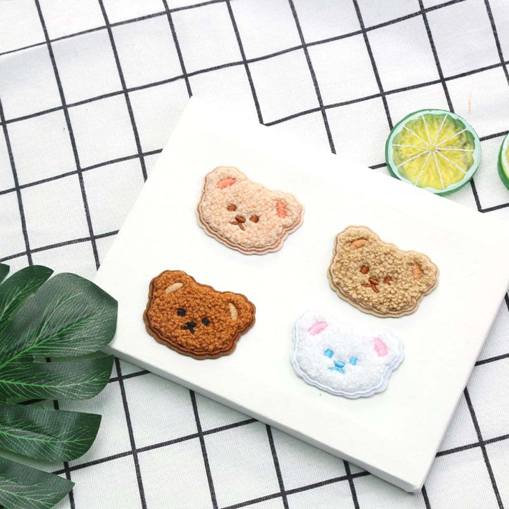1/16 Miếng vá ủi thêu hình gấu đáng yêu diy