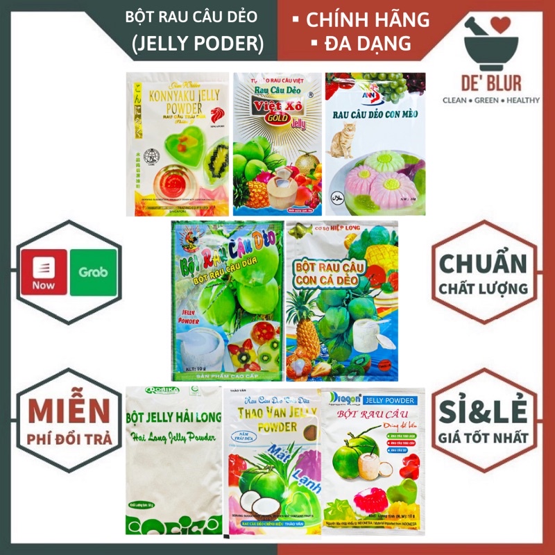 Bột Rau Câu Dừa Dẻo  / Mỹ Hoà / Việt Xô / Thiên Ý / ANN / Nguyễn Long / Hiệp Long / Hải Long / Thảo Vân
