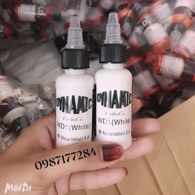 Mực xăm tatoo dynamic trắng 30ml