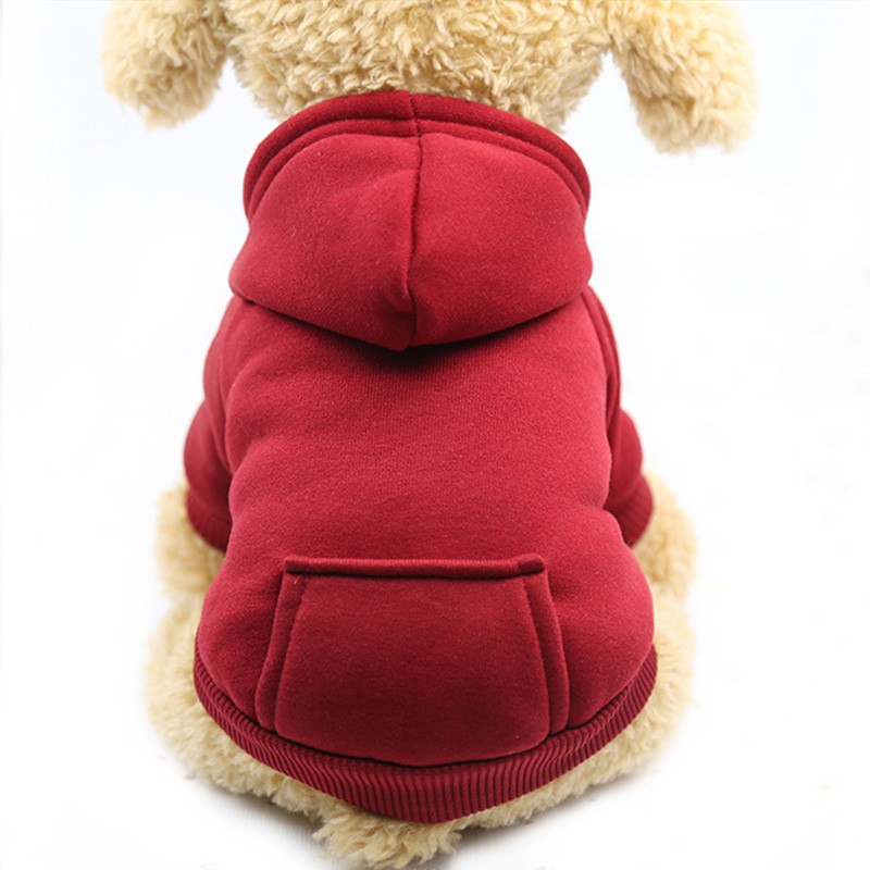Áo hoodie Mùa Đông Màu Trơn Dễ Thương Cho Thú Cưng.
