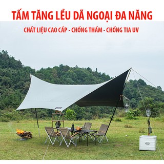 Tăng Lều Dã Ngoại, Tấm Tăng Lều Cắm Trại Lục Giác Chống Thấm, Chống Nắng, Bạt Tăng Dã Ngoại
