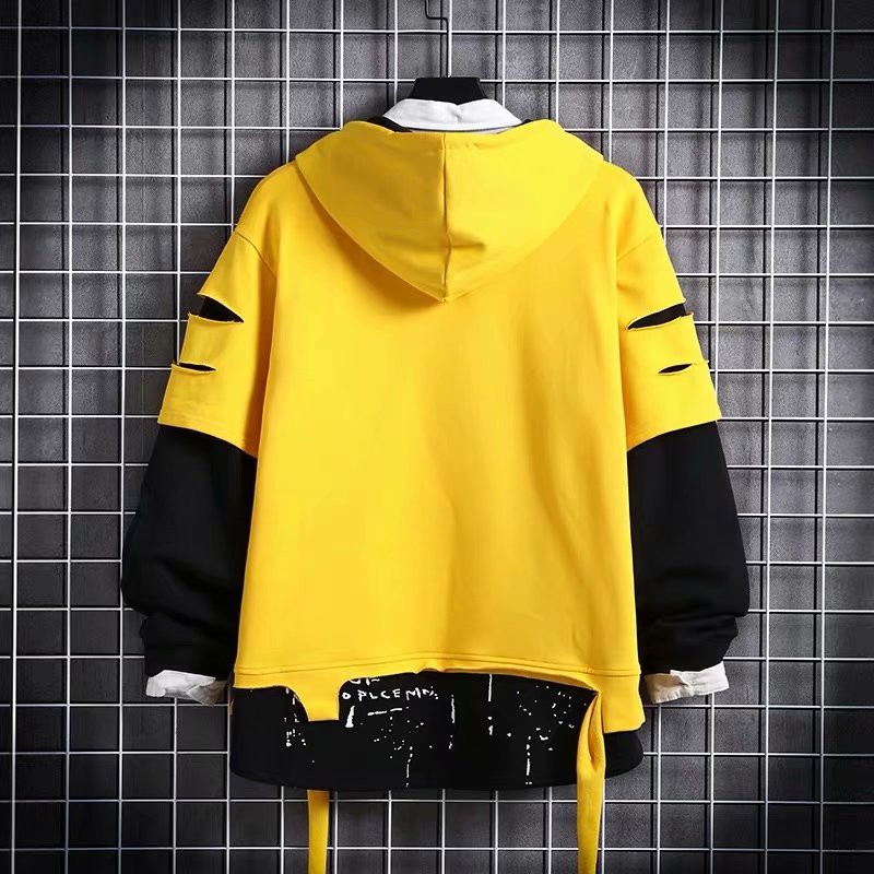 Áo Hoodie Tay Dài 2 Màu Thời Trang Phong Cách Đường Phố Cá Tính Size M-3Xl