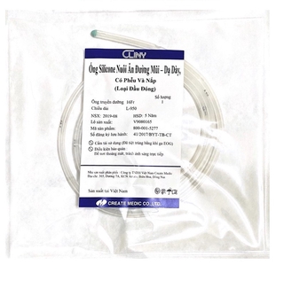 Ống Silicone nuôi ăn đường mũi- dạ dày dùng 1 tháng loại đầu đóng