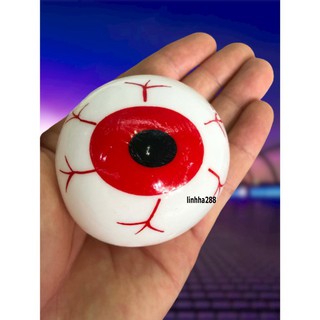 (có sẵn) Gudetama Squishy bóp trút giận hình quả bóng tròn mắt thần màu đỏ