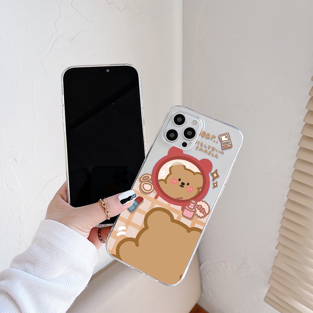 Ốp Điện Thoại Hình Gấu Dễ Thương Cho Iphone 11 Pro Max 12 Pro Max 13 Pro Max Mini 6 7 8 6 7plus Se 2020 X Xs Xr 5 4