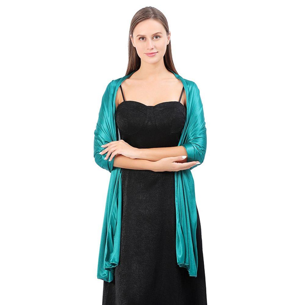Khăn Choàng Satin Màu Sắc Trơn Phong Cách Hàn Quốc Cổ Điển Thời Trang Cho Nữ