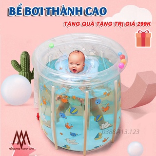 Bể bơi thành cao Doctor Dophin - Hồ bơi mini tại nhà cho bé - Phát triển chiều cao - Bể bơi cho trẻ