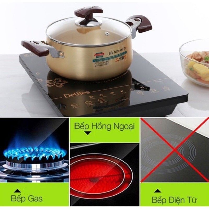 Bộ Nồi Anod Sunhouse SH6634 hàng chính hãng giá rẻ