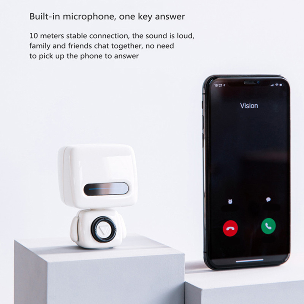 Loa Bluetooth 5.0 Không Dây Hình Robot Dễ Thương