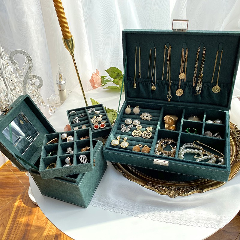 Hộp trang sức cao cấp flannel lớn và nhỏ_M1016