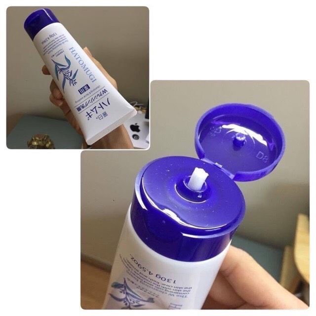 Sửa rửa mặt trắng sáng da Hatomugi Cleansing And Facial Washing 130g Nhật bản