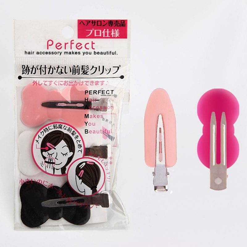 Bộ 2 / 3 / 4 Kẹp Tóc Không Đường May Cố Định Tóc Mái