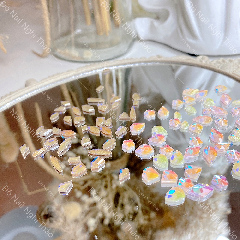 Đá khối nail , đá chân bằng nail mix 100 viên NGHI THẢO