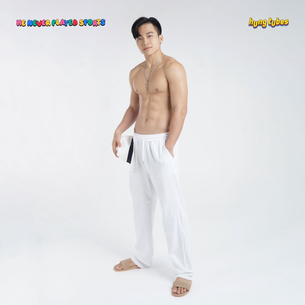 Áo ba lỗ lưới trắng chất cotton Hung Tubes