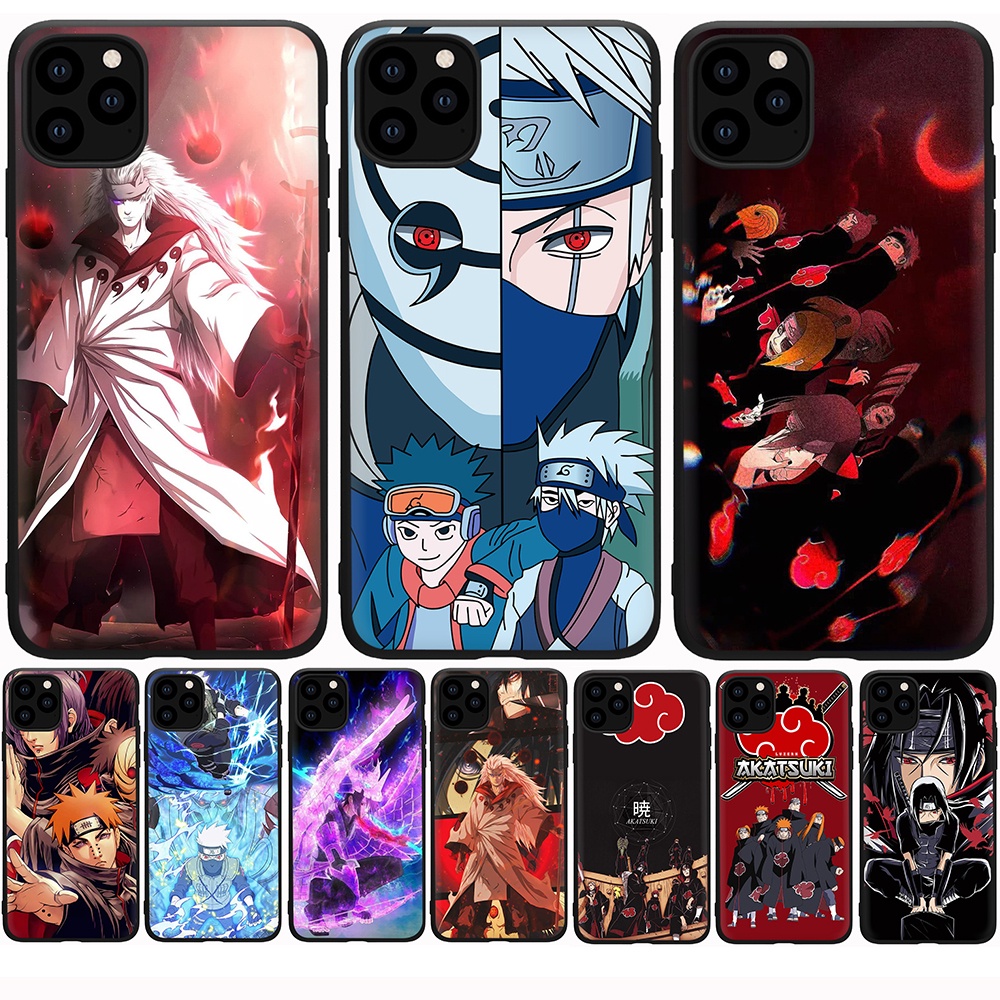 Ốp điện thoại silicone trong suốt in hình Naruto thích hợp cho iPhone 6 6S 7 8 Plus