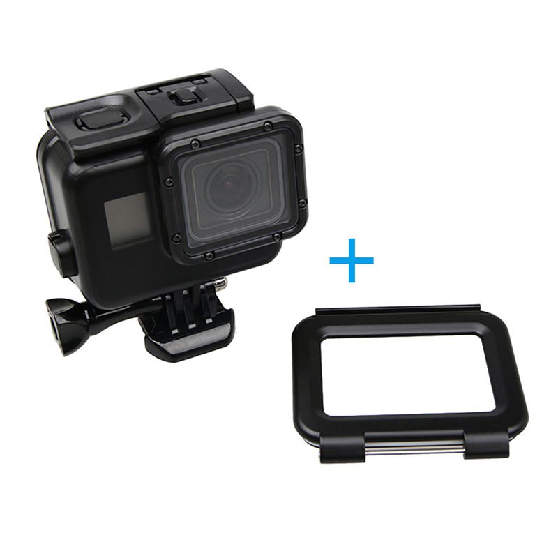 Vỏ chống nước màu đen kèm nắp cảm ứng cho GoPro Hero 5, GoPro Hero 6, GoPro Hero 7, GoPro new hero 2018