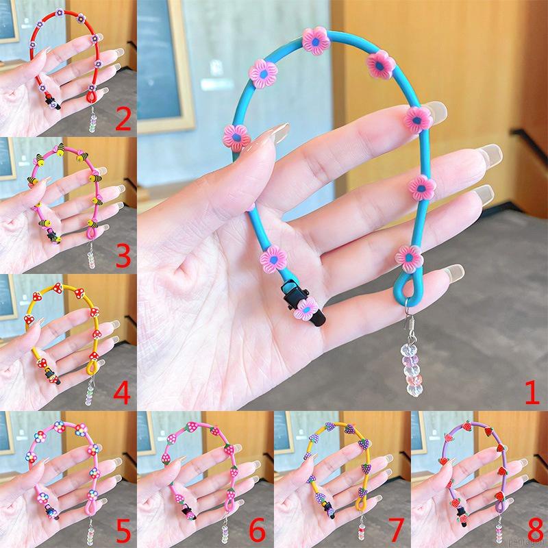 Dây buộc tóc đính hoa màu sắc ngọt ngào xinh xắn cho bé