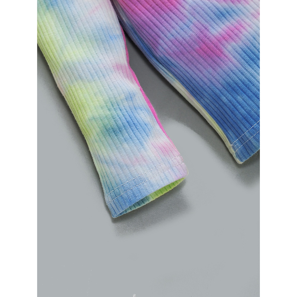 Trang phục Mikrdoo gồm áo thun tay dài xếp nếp và quần cotton cho em bé sơ sinh