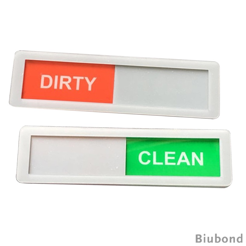 Biển báo họa tiết chữ Clean Dirty với tấm lật nam châm hai mặt gắn máy rửa bát có thể đảo ngược