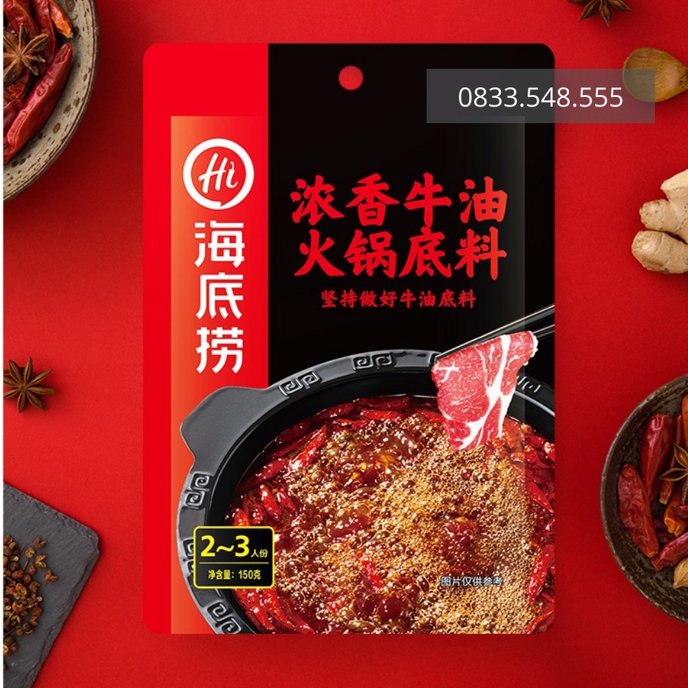 Cốt Lẩu Bò Cay Tê Haidilao, Nước Cốt Lẩu Tứ Xuyên Vị Bò Thơm Nức Mũi, Hàng Chính Hãng Tứ Xuyên