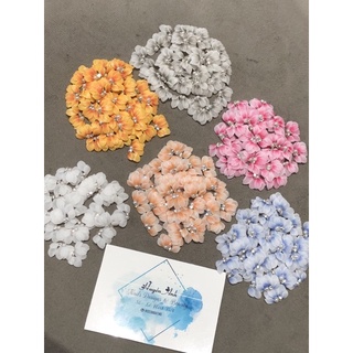 Nơ bột nail - mẫu mới Hoa bột cúc ruby cánh nhọn