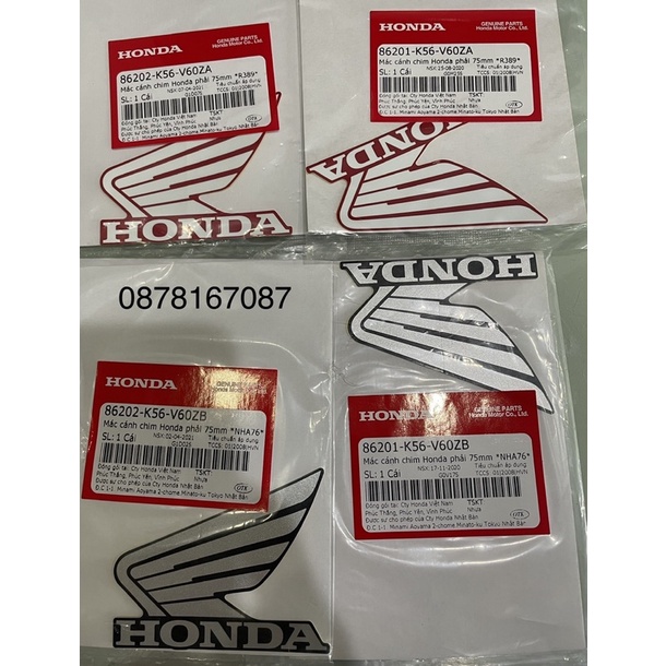 TEM CÁNH CHIM 75mm HONDA chính hãng honda (giá 1 đôi)