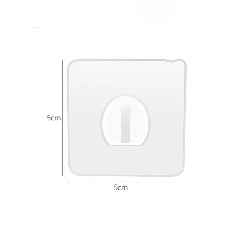 Giá Đỡ Nhựa Trong Suốt Treo Áo Khoác Gắn Tường Không Cần Khoan 5*5cm