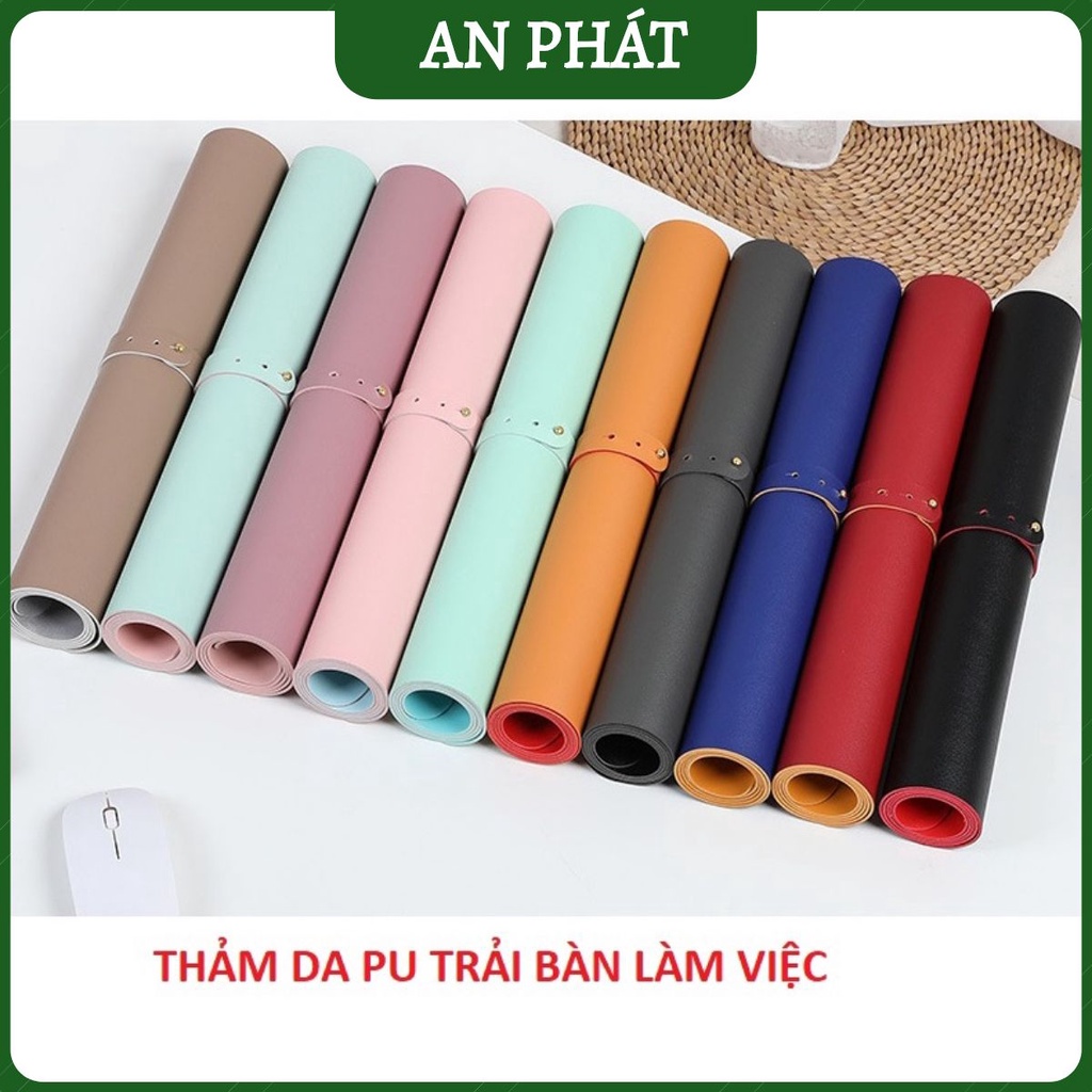 [ KHUYẾN MÃI ] Thảm Trải Bàn Làm Việc DeskPad Da Chống Nước, Miếng Lót Bàn Nhiều Màu Cao Cấp Size 40x60,40x80,50x100