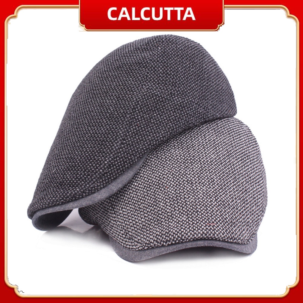 Mũ beret vải cotton phong cách retro cho đàn ông trung niên