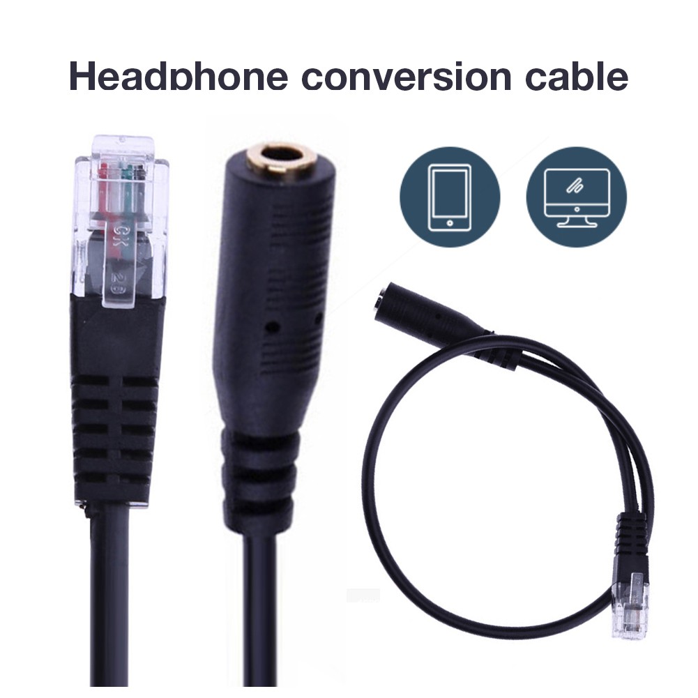 [janny] Bộ chuyển đổi điện thoại Điện thoại thông minh Bộ chuyển đổi 3,5 mm sang RJ9 Cáp chuyển đổi 