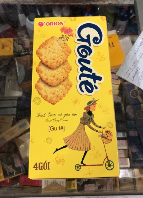 Bánh Goute Mè Giòn Tan Hộp 144g (4 gói x36g)