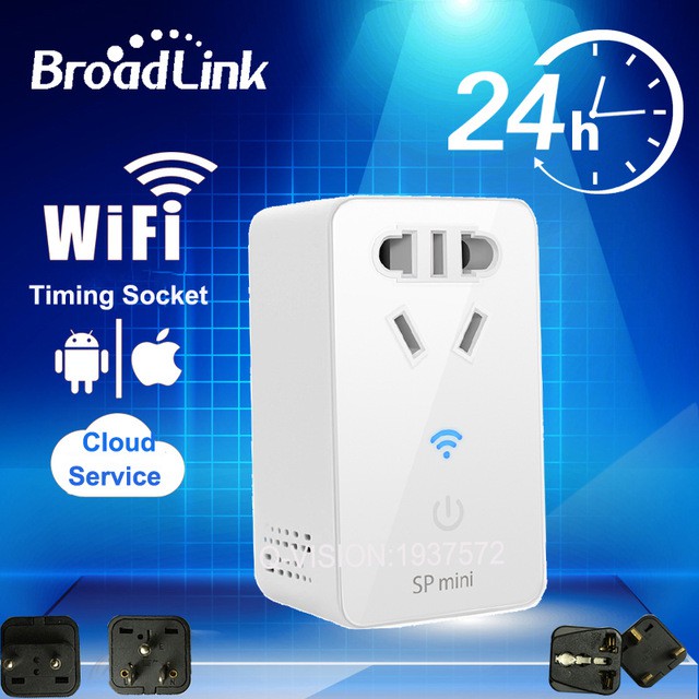 broadlink sp mini wifi ( ổ cấm wifi tương thích alexa and google home)