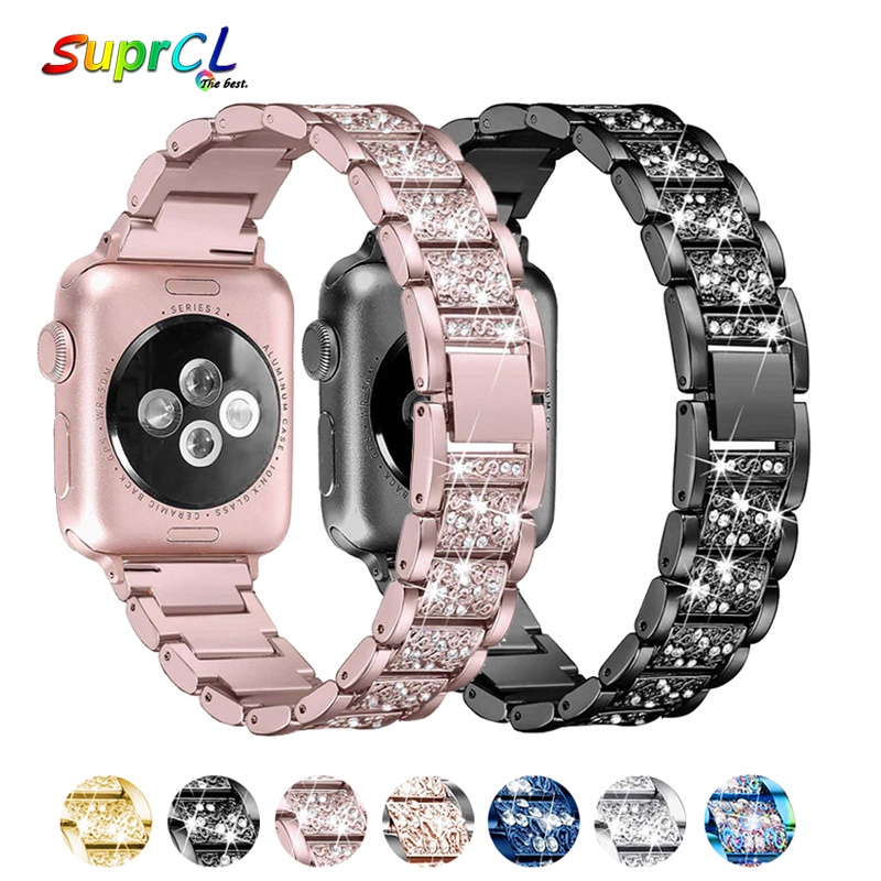 Dây đeo thép không gỉ sang trọng thích hợp cho đồng hồ Apple Watch 6 SE 40Mm 44Mm 38Mm 42Mm Series 5 4 3 2