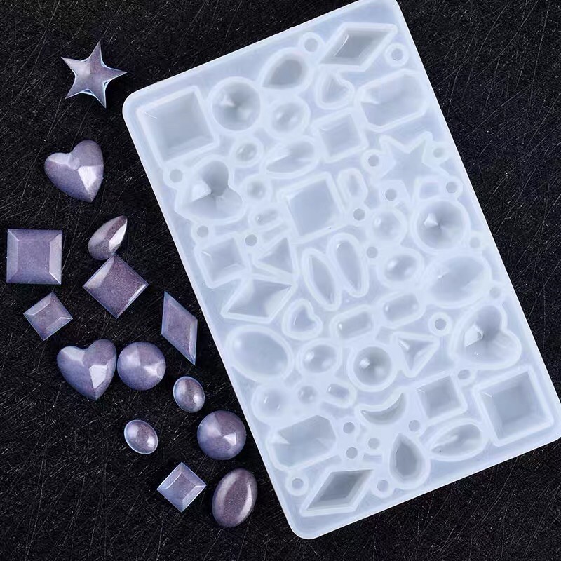 Khuôn silicone đúc resin đá mini làm trang sức resin