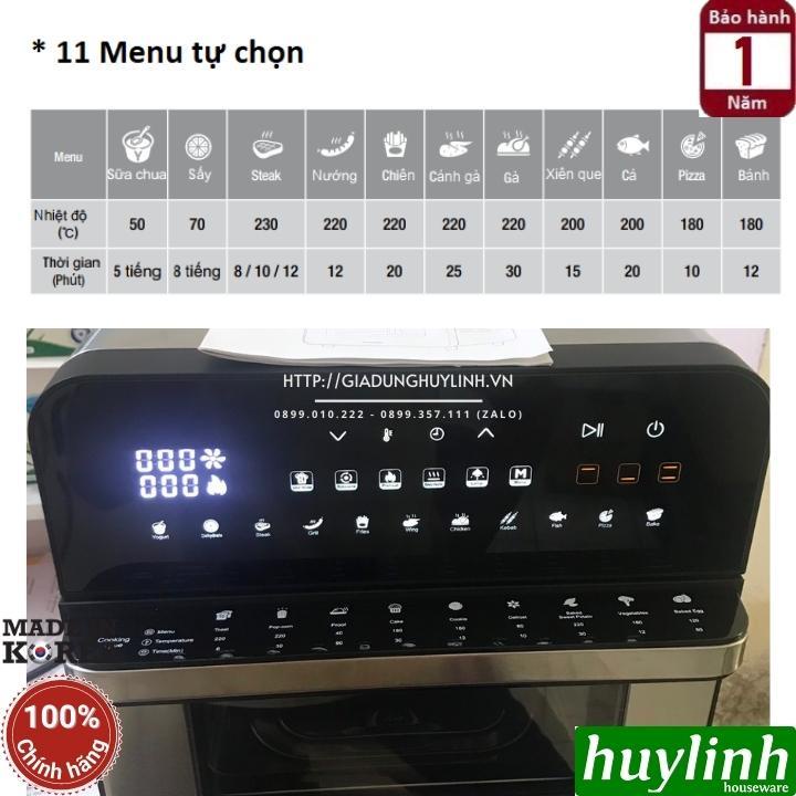 Nồi chiên không dầu Hàn Quốc Kuvings KAF-200B - 14.5 lít - 11 chức năng - Hàng chính hãng Hàn Quốc