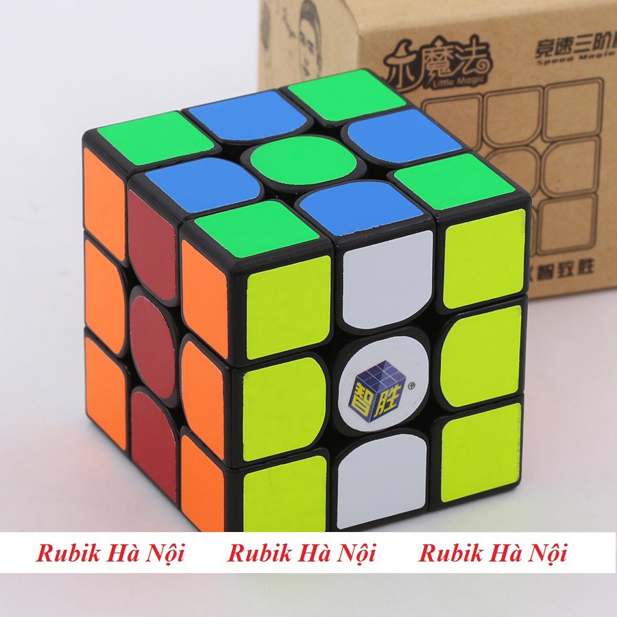 Rubik 3x3. Yuxin Little Magic Đen/Trắng/Stickerless/Có Nam Châm