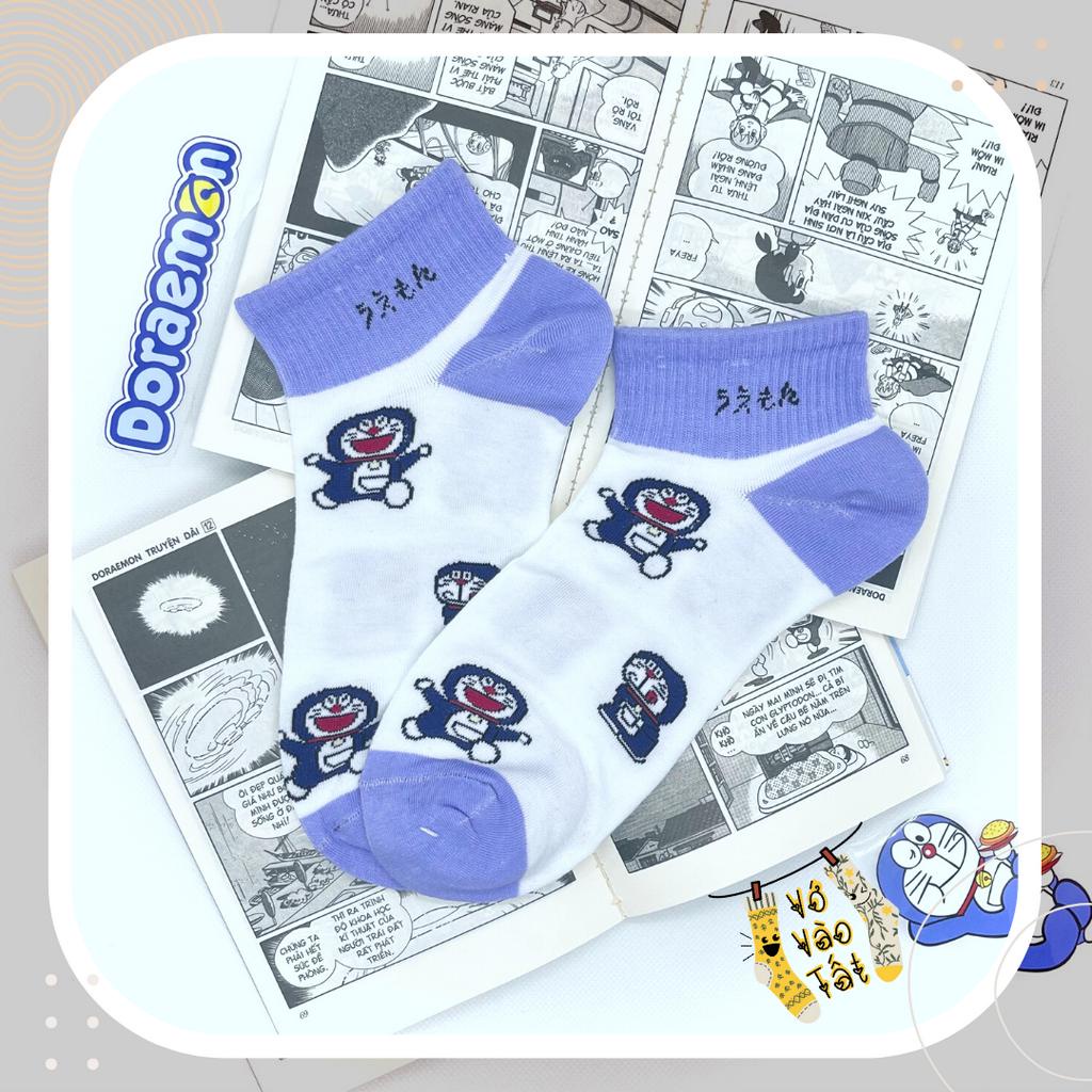 VỚ TẤT CỔ NGẮN DORAEMON XANH BIỂN