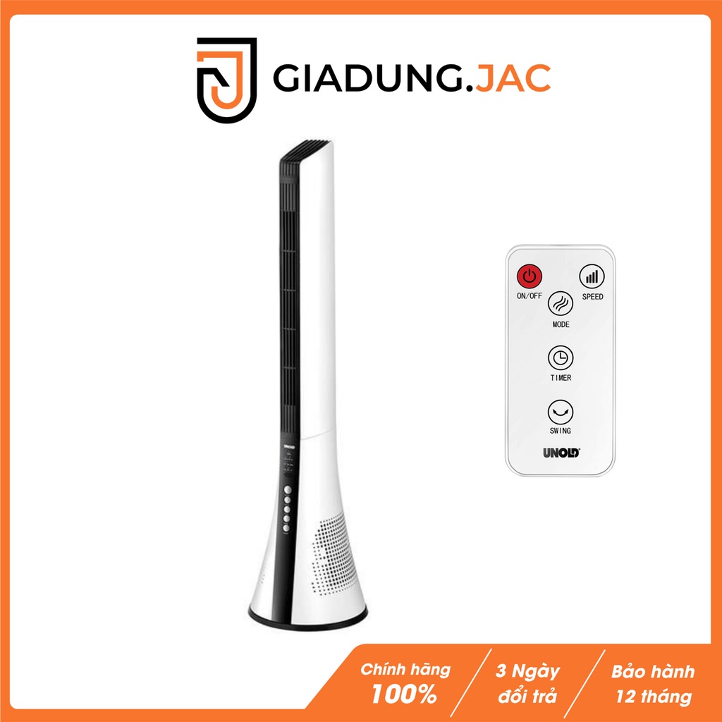 Quạt tháp UNOLD 86890 kèm lọc không khí màu trắng thiết kế thanh lịch