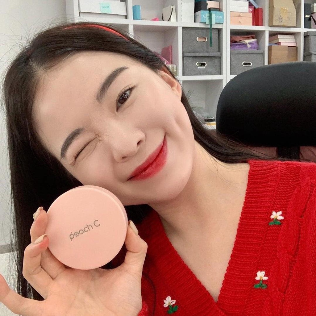 PHẤN NƯỚC DƯỠNG ẨM CHO LỚP NỀN TRONG VEO HOÀN HẢO PEACH C HONEY GLOW COVER CUSHION 15G CHÍNH HÃNG - 9874