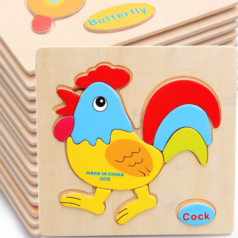 Ghép hình gỗ ít mảnh cho bé từ 2 tuổi