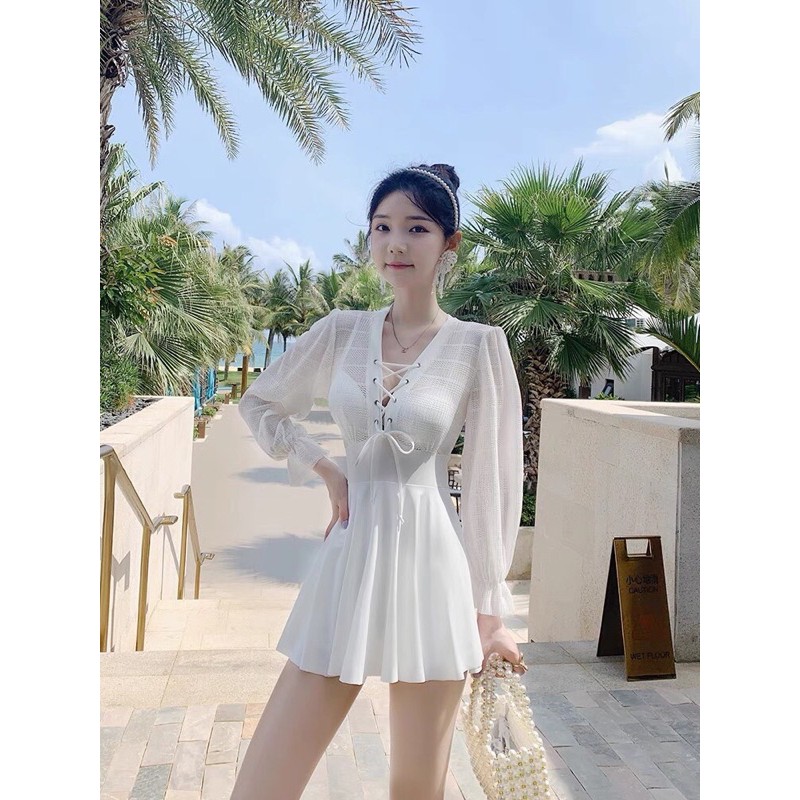 Bikini Dáng Váy Cao Cấp Ren Đan Ngực Hot 2021 DEP3054 | BigBuy360 - bigbuy360.vn