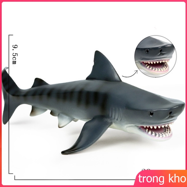 Mô hình cá mập đồ chơi dùng trang trí để bàn như thật