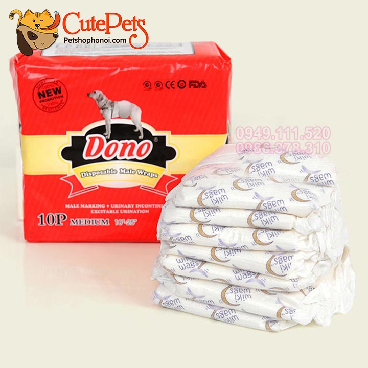  Bỉm cho chó mèo, tả cho chó ĐỰC DONO Disposale Diapers - Phụ kiện thú cưng Hà Nội