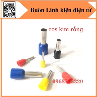 100 đầu cos kim rỗng e7508, đầu cos pin, đầu cos nối dây điện 0.75mm