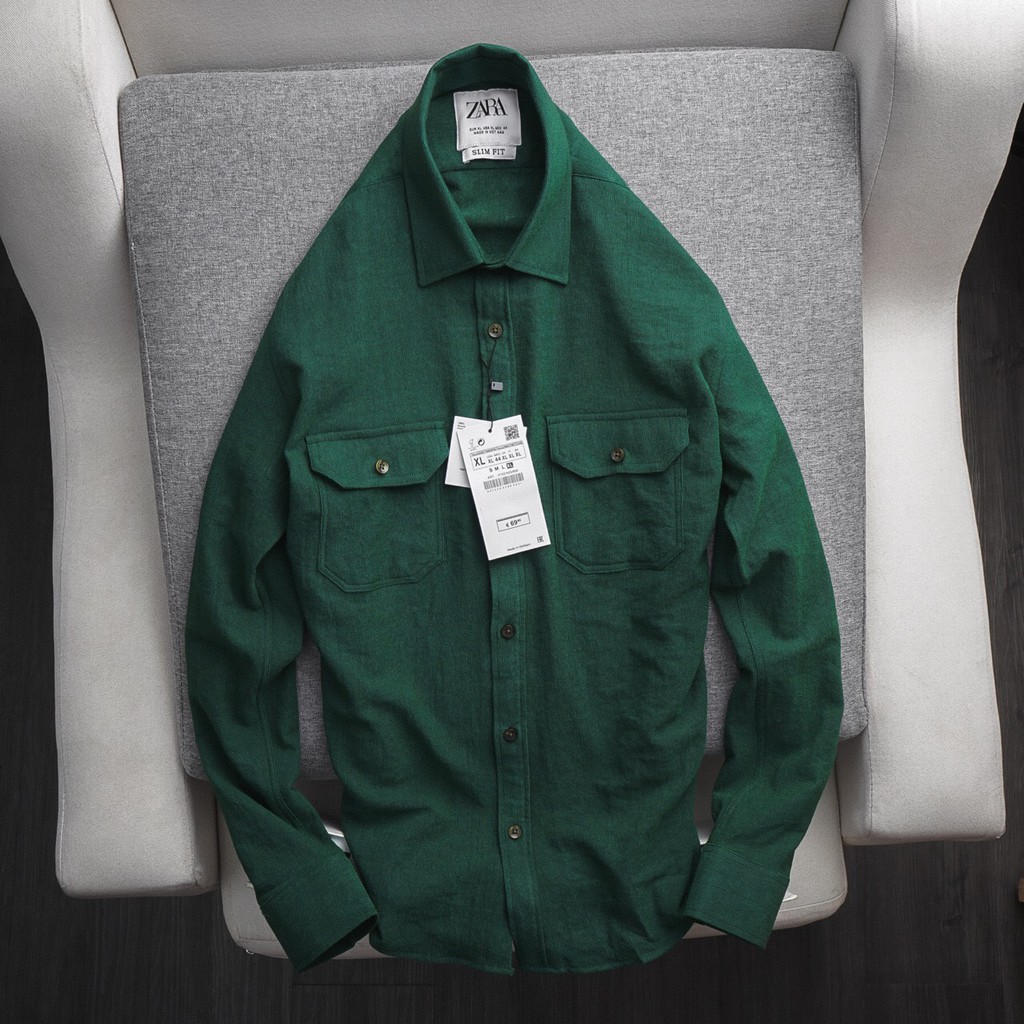 [ZARA] Áo sơ mi Nam dài tay [BAO ĐỔI TRẢ] NHUNG cực phong cách | BigBuy360 - bigbuy360.vn
