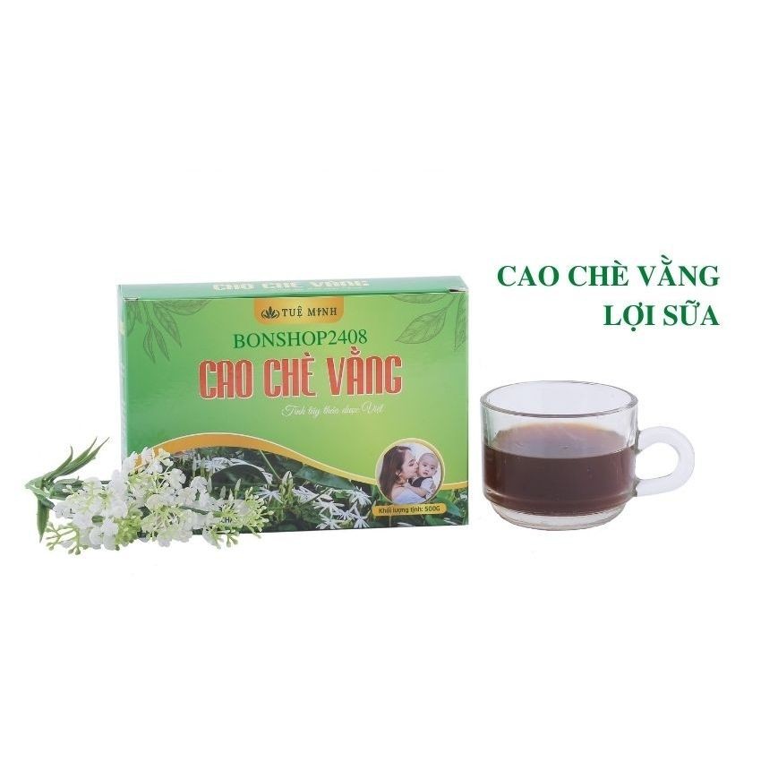 Cao chè vằng nguyên chất Tuệ Minh sản xuất tại Quảng Trị (Hộp 500 gram 20 miếng) lợi sữa,thanh nhiệt,giải độc,mát gan.